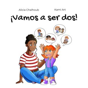 Portada del cuento infantil ¡Vamos a ser dos! sobre la llegada de un nuevo bebé a la familia